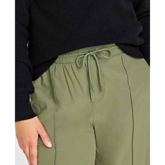 On 34th Plus Size Drawstring Green Commuter Pants NWT - Picture 4 of 13